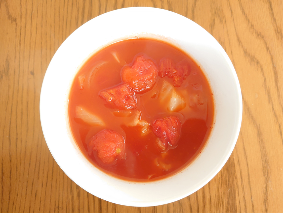 ミニトマトの温かスープ